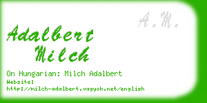 adalbert milch business card